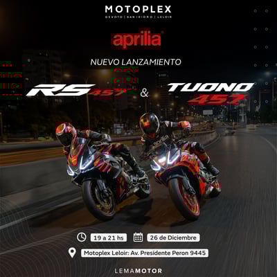 Lanzamiento Nuevas Aprilia RS 457 & Tuono 457 en Motoplex Leloir